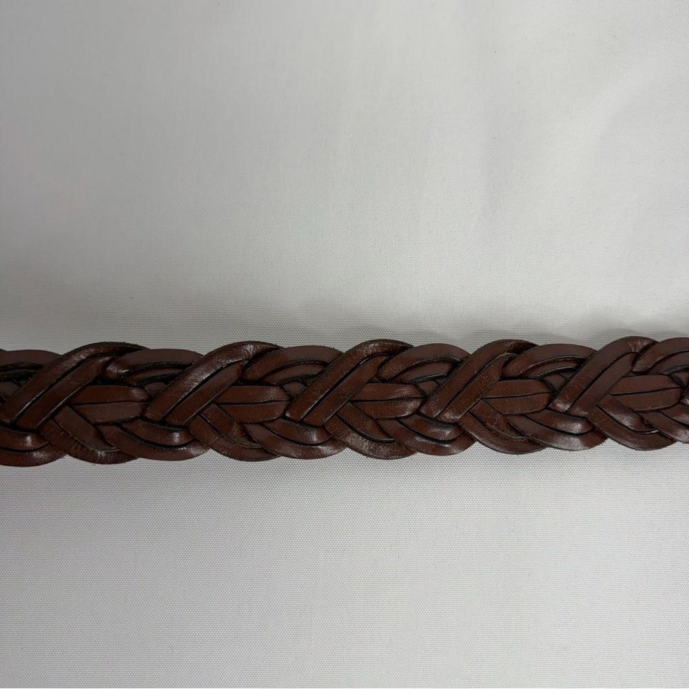 Vintage Coach Women’s Size Large Brown Braided Leather Belt - Picture 4 of 12